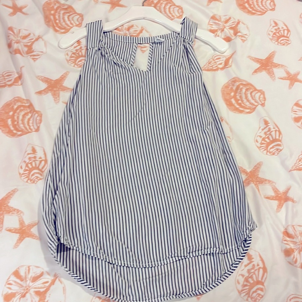 Black and white strip top old Navy size small